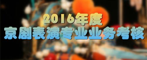 日逼口述爽歪歪国家京剧院2016年度京剧表演专业业务考...